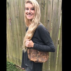 Myra Hazel Explosion Leather Shoulder Bag